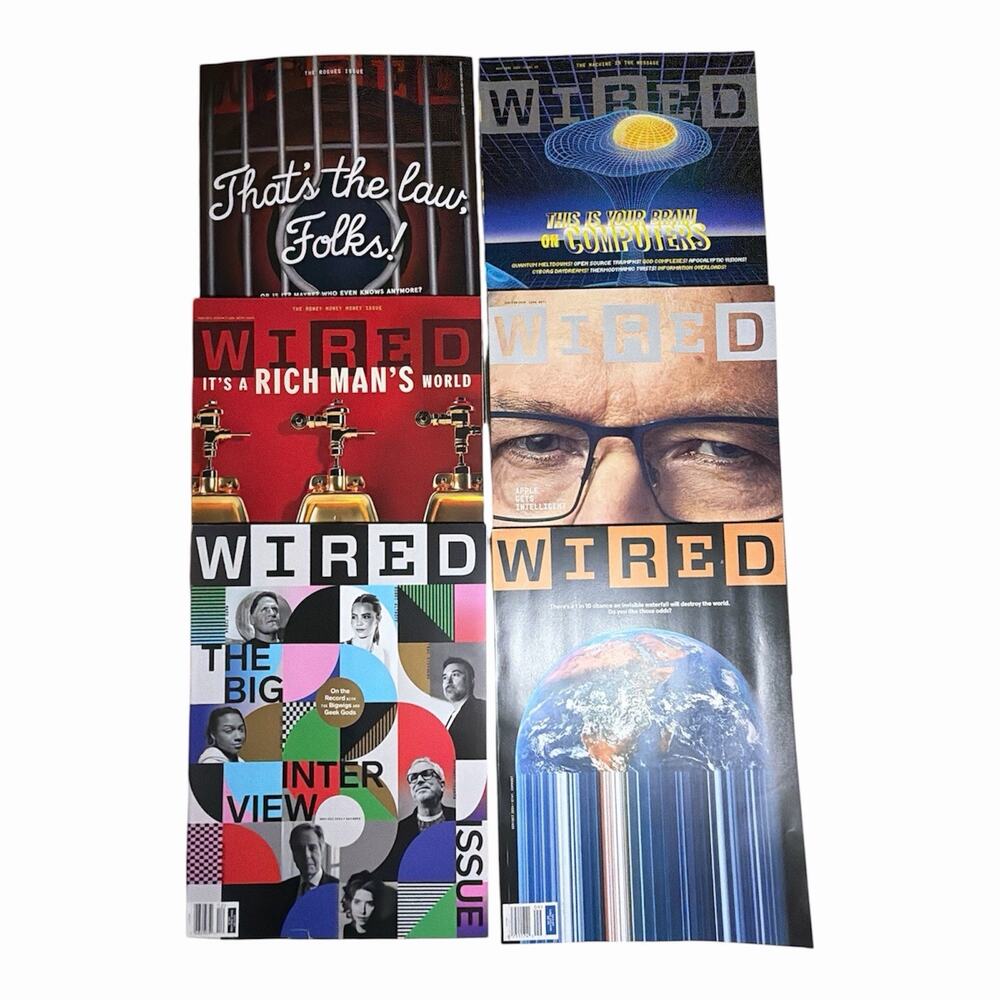 Wired Magazine Lot of 6 Issues 2024-2025 Technology & Business